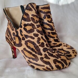 Christian Louboutin Leopard Print Ankle Booties